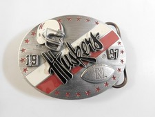 1997 NEBRASAKA HUSKERS FOOTBALL BELT BUCKLE NOS CHAMPIONSHIP SEASON 13-0