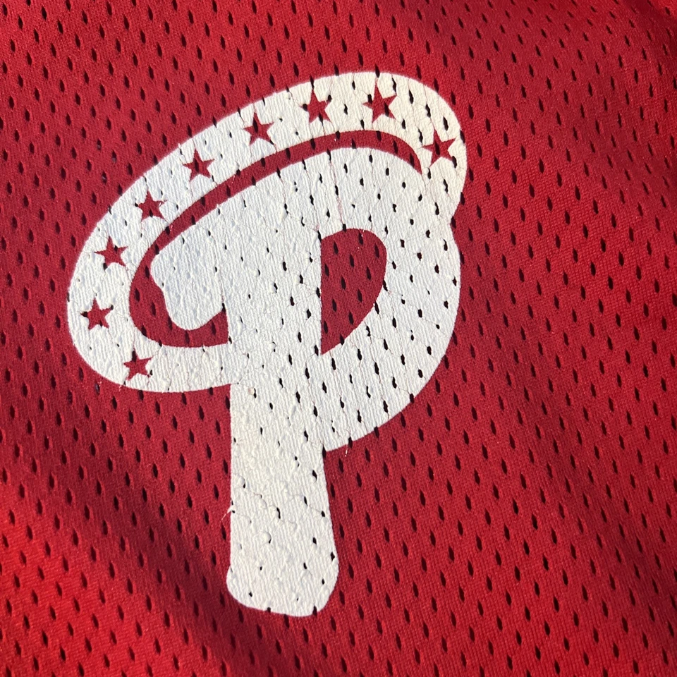 Alleson 运动棒球球衣 XL 费城人队红网 Rec 联盟垒球 复古 — 第 4/4 张图片