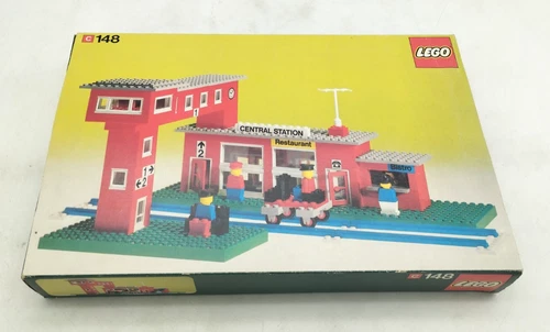 LEGO 148 12V Central Station 4.5V 4.5V Trains Train BOX ORIGINAL BOX 12V 12V 70s