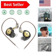 KZ EDX PRO Wired IEM Earphones - Powerful Bass, Sound Isolation, Stylish Black