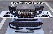 Rs4 Style Front Bumper Cover Honeycomb Grille For 2017-2019 Audi A4 S4 B9 Black Rs4 Style Front Bumper Cover Honeycomb Grille For 2017-2019 Audi A4 S4 B9 Black