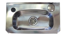 New Small Wall Basin 40 x 22.5cm Bathroom Hand Wash Sink Stainless Steel LHT