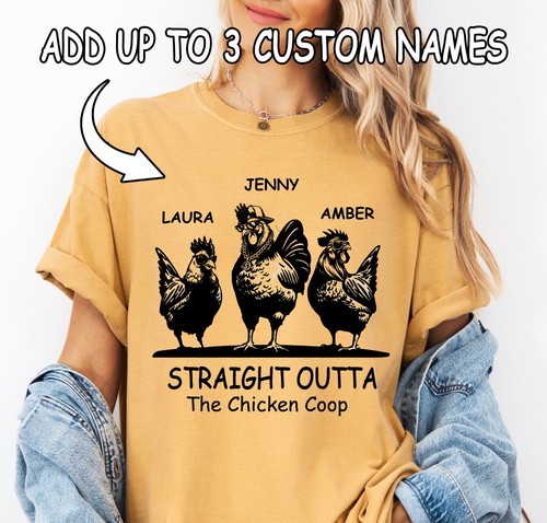 Comfort Colors Chicken Shirt, Customizable Tee for Chicken Lovers, Farmer Shirt - Picture 2 of 25