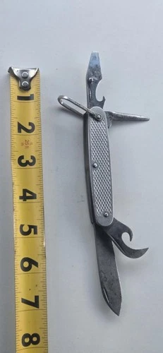 Vintage Kingston USA WW2 Military Survival Folding Pocket Knife all steal