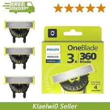Philips OneBlade 360 Replacement Blades x3 Shaver Trimmer Original,QP430