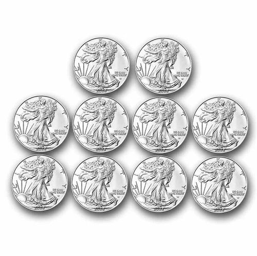 2026 1 oz American Silver Eagle Coin BU (Lot of 10)