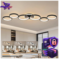 Deckenleuchte LED Dimmbar Schwarz FüR Wohnzimmer Deckenlampe 24W 3000K