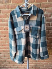 Filson Wool Jac-Shirt Pine/Beige Check - Size 2XL (XXL) - NWT