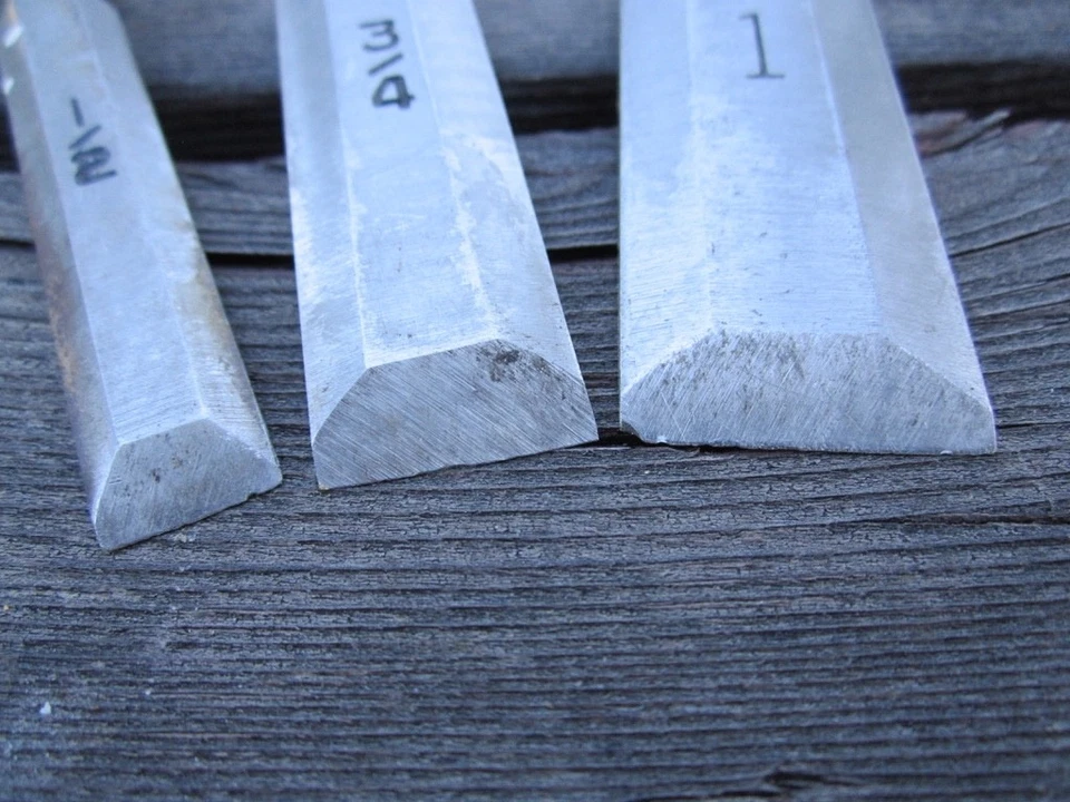 Vintage Fuller "unbreakable" chisel set in original packge 1/2" , 3/4" ,1" - Image 4 of 4