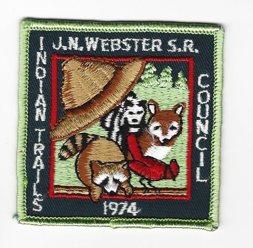BOY SCOUT J.N. WEBSTER S.R 1974 PP INDIAN TRAILS CNCL CT