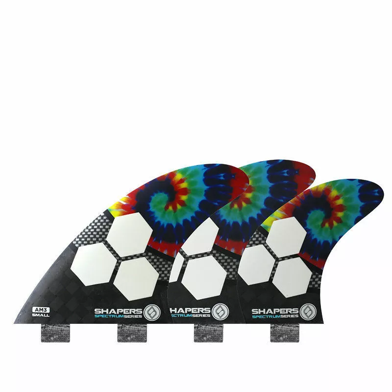 Shapers Shortboard 5 Fins FCS AM3 Al Merrick Spectrum Small Surfboard Fins