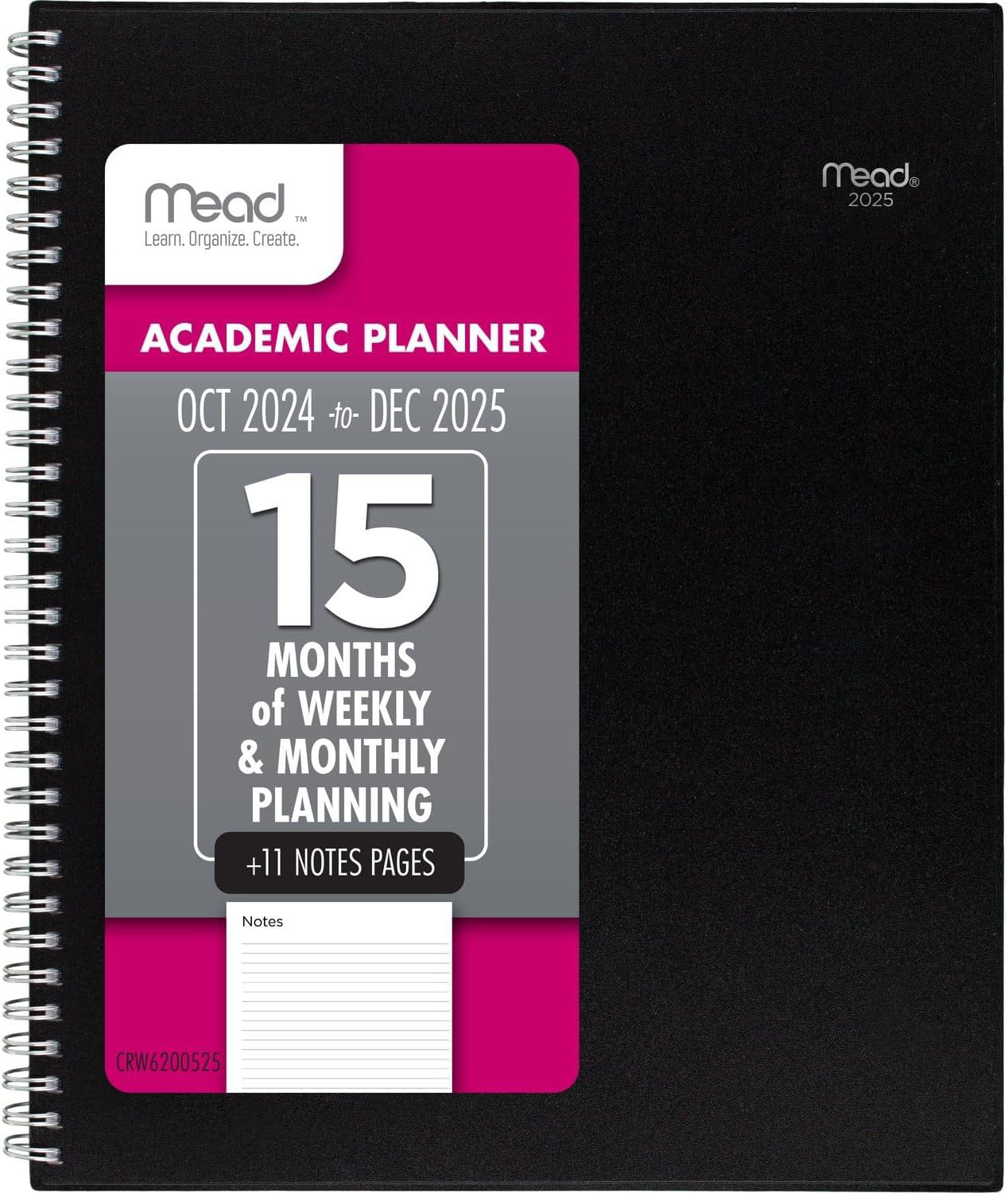 Mead 2025 Large Planner, Weekly & Monthly, 15-Month, 8.5