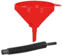 HüNersdorff Trichter 210Mm HD-PE M. Sieb Rot Flex. Auslauf