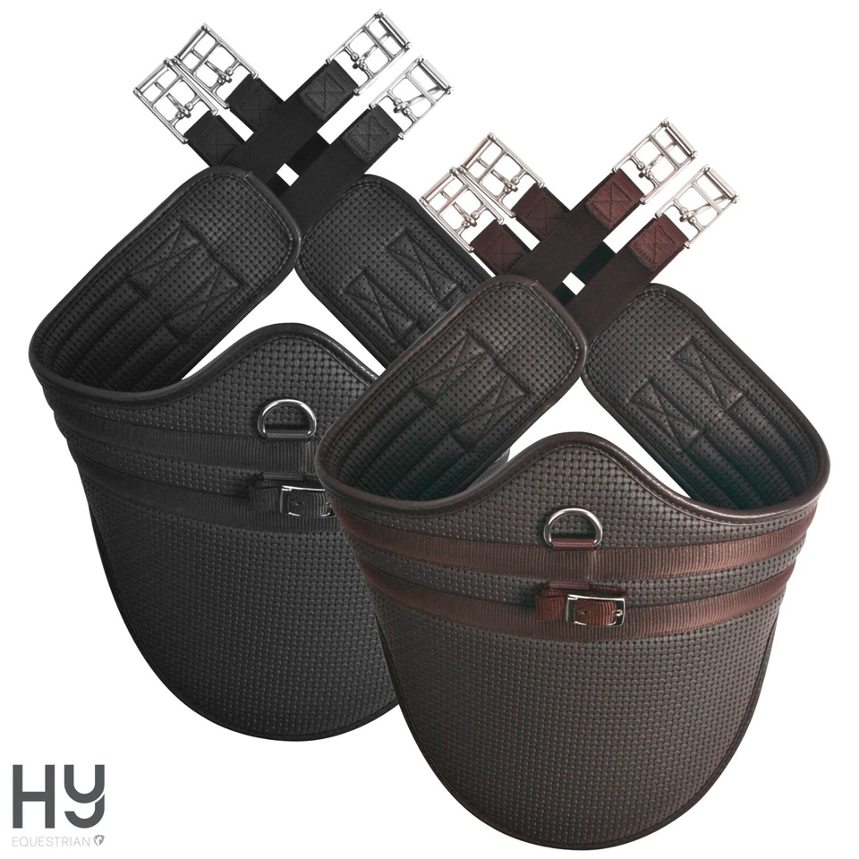 Hy Equestrian langer Waffelnietengürtel - anatomisch geformt - kein Scheuern/Reiben