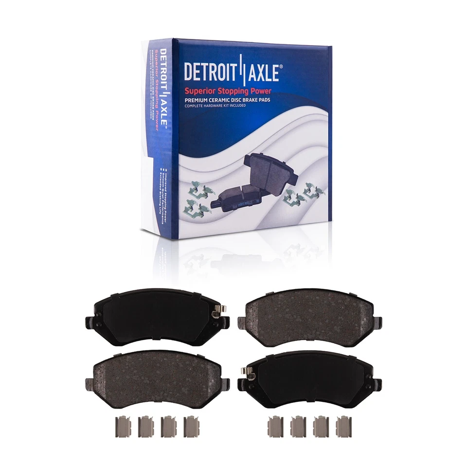 Front Drilled Brake Rotors + Ceramic Brake Pads Kit for 2002 - 2007 Jeep Liberty - Image 4 of 4