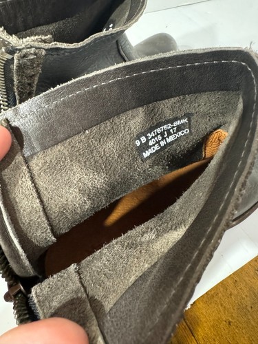 Stivaletti stivaletti FRYE in pelle grigia "LESLIE" stile western artigianali taglia 9B - Foto 2 di 17
