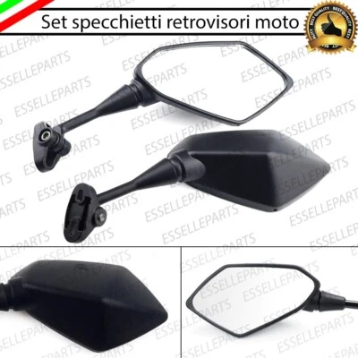 ESL COPPIA SPECCHIETTI RETROVISORI IN NERO OPACO PER KAWASAKI NINJA 636 ZX-6R