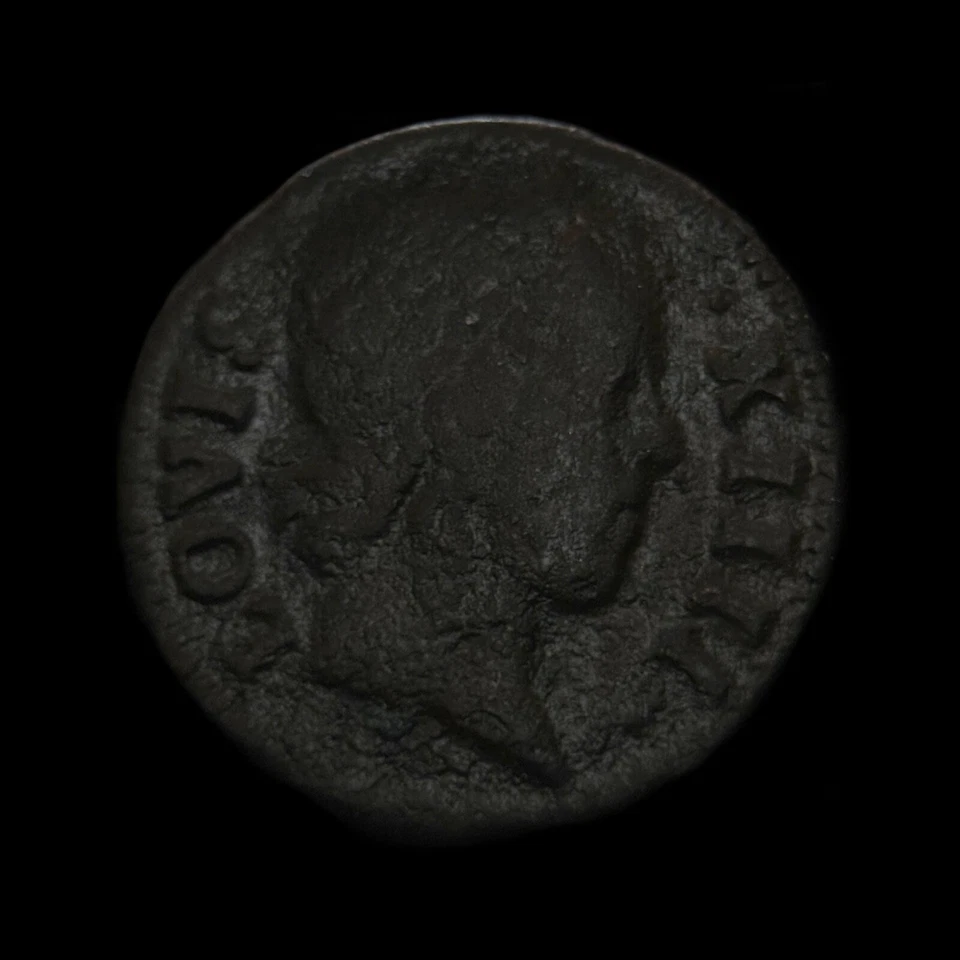 FRANCE. 1649, Denier Tournois - Louis XIV 🇫🇷, Sun King, Fleur-de-Lis - Image 3 of 4