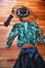 Victorian Edwardian Inspired Outfit Top Jacket Skirt Hat Sz M/L — photo 6