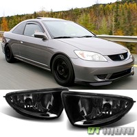 Smoked 2004-2005 Honda Civic 2/4 Dr Bumper Driving Fog Lights Lamps Left+right on sale Smoked 2004-2005 Honda Civic 2/4 Dr Bumper Driving Fog Lights Lamps Left+right on sale