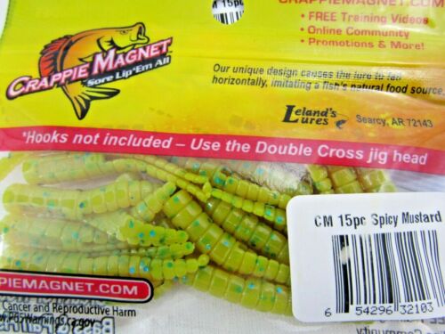 Leland Crappie Magnet™ 15 Piece Soft Body Lures Choose From 40 Colors FREE S/H - Picture 23 of 43