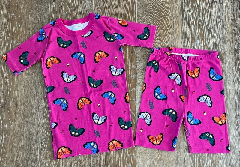 Hanna Andersson Girls Butterfly Print Pajama Size 150/US 12 EUC