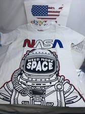 Boys Size 14-16 White NASA T-Shirt