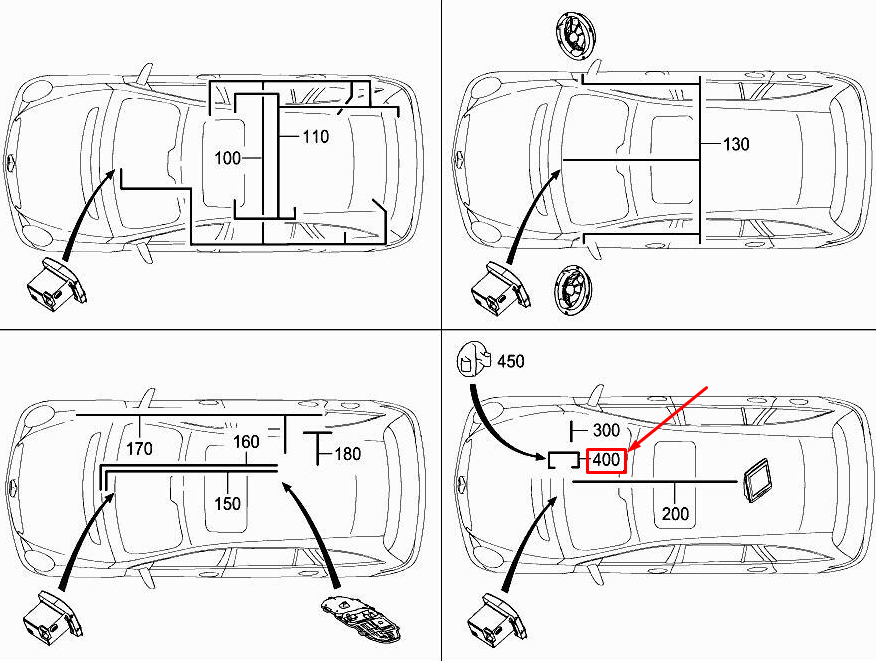 Neu MERCEDES-BENZ R W251 Aux/USB-Kabelbaum A2518202315 Original
