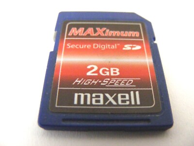 2GB Secure Digital Card HIGH SPEED ( 2 GB SD Karte ) MAXELL gebraucht
