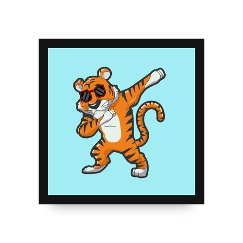 Tyler the Tiger Canvas by Dancing Littles Jungle - Picture 1 of 14