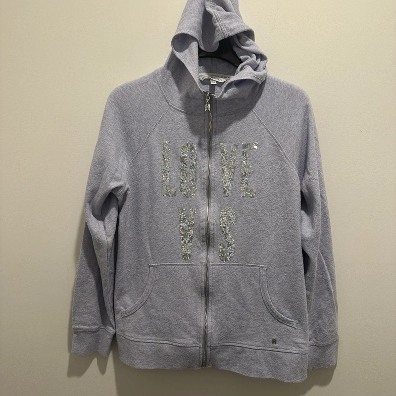 victoria-secret-vs love full zip casual comfortable y2k wear hoodie