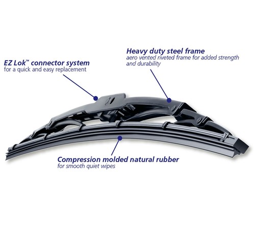 Genuine MICHELIN RAINFORCE Traditional Front Wiper Blade 17 Inches, 43 Cm - Picture 2 of 8