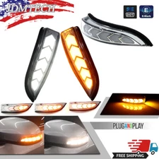 Fits Toyota Venza Corolla Clear White/Amber Side Mirror Sequential Signal Lights