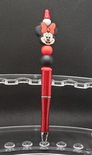 Red  Black Minnie Beaded Pen   Handmade Gift for All Ages - B2G1 FREE 