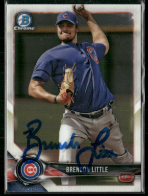 Brendon Little Signed 2018 Bowman Chrome Prospects IP Auto #BCP233