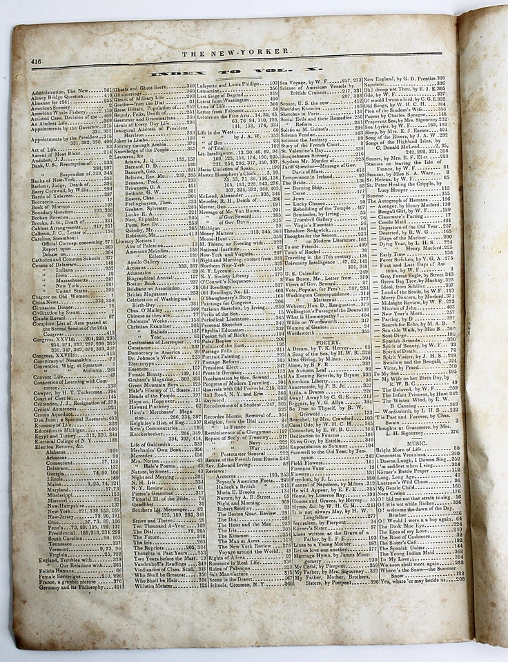 1841 THE NEW-YORKER Mar 13 Charles Dickens MASTER HUMPHREY'S CLOCK 1st American - Image 3 of 4
