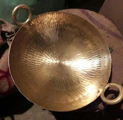 Brass Kadai Hammered Brass Karahi Brass Kadhai Brass Wok Cooking Wok Brass Woks