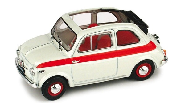 Brumm 1/43 Epoche Fiat 500 Sport Open 1957 Modellbau Statisches Modell Diecast-image