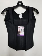 M&D FL0555 - Control Fit Latex Vest W/ Covered Back Sz L - Black
