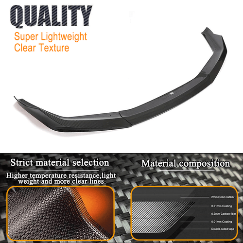 Fit For BMW 5Series F90 M5 Sedan 2021 Real Carbon Fiber Front Bumper Lip Spoiler - Picture 9 of 13