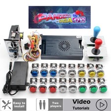 2 Jugadores Pandora Caja 4710 Kit Botón LED 5 Pin Joystick Hágalo Usted Mismo Máquina Arcade Kits