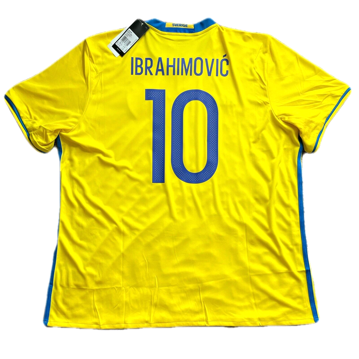 2016/17 Sweden Home Jersey #10 Ibrahimovic 2XL adidas Soccer Euro