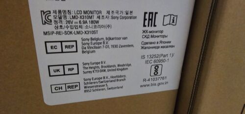 Open Box Sony LMD X310MT 31" 2D/3D 4K Widescreen IPS LCD Monitor 10 Bit 435Nit - Picture 4 of 7