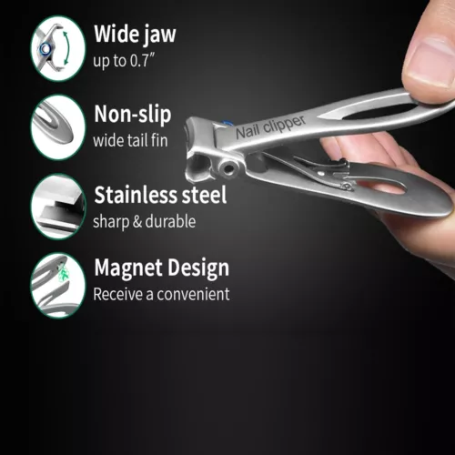 Stainless Professional Extra Large Toe Nail Clippers For Thick Nails Heavy Duty - Bild 7 von 9