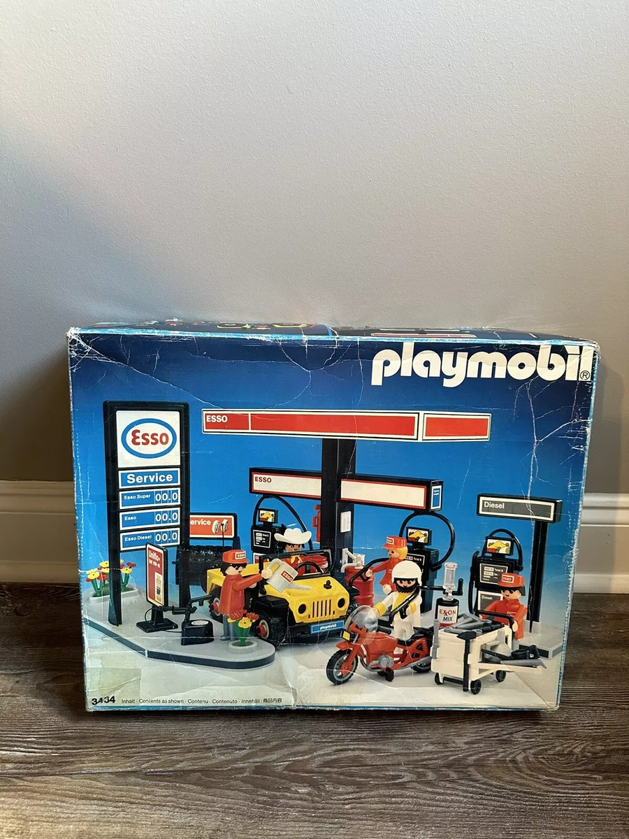 Playmobil vintage 1981 1985 Esso Gas Station Incomplete Set eBay