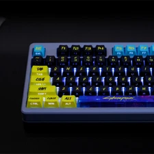 PBT Cyberpunk Theme Keyboard Keycaps Cherry Profile Set For MX 