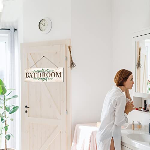 Bathroom Sign Wall Decor Cute Bathroom Decor Plant Print Half Bathroom ...