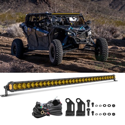 For 14+Polaris RZR XP1000 UTV Ultra Slim 31'' LED Light Bar Amber DT Wiring Kit