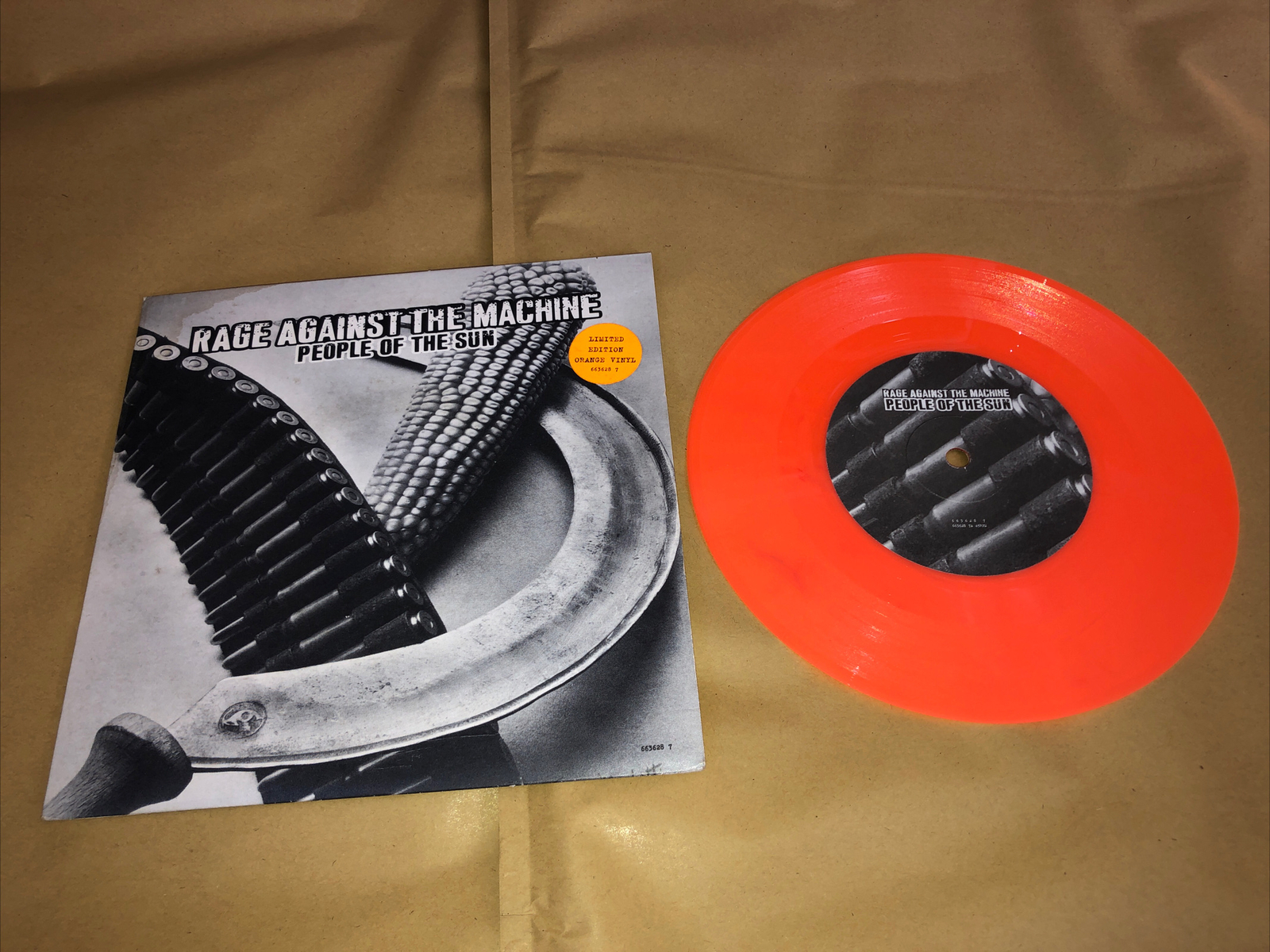 Rage Against The Machine ‎– People Of The Sun. Ltd Orange 7” Vgc/ex-