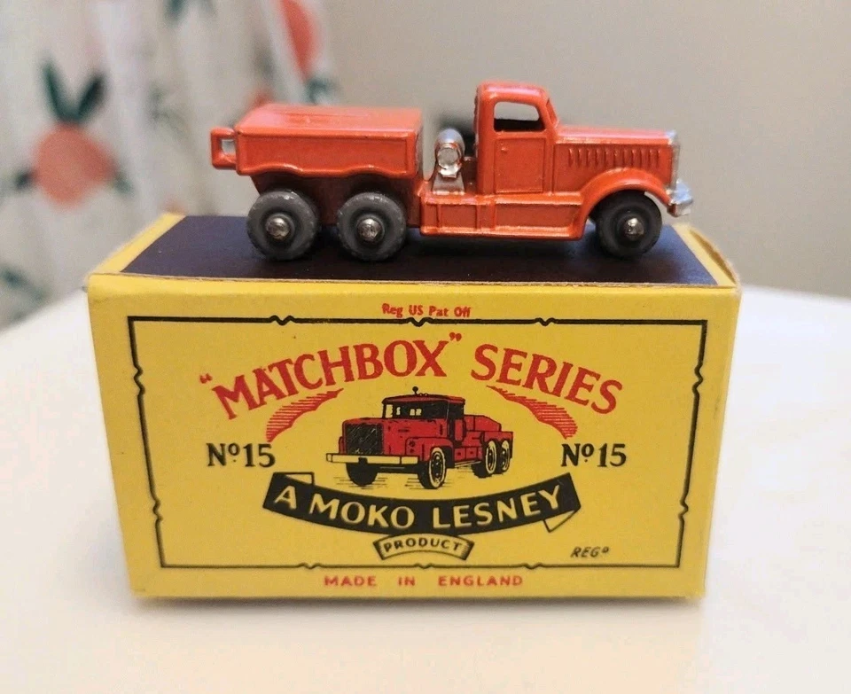 RARE-1955 MOKO Lesney Matchbox No.15 'PRIME MOVER'-10 Plastic Wheels - Image 3 of 4
